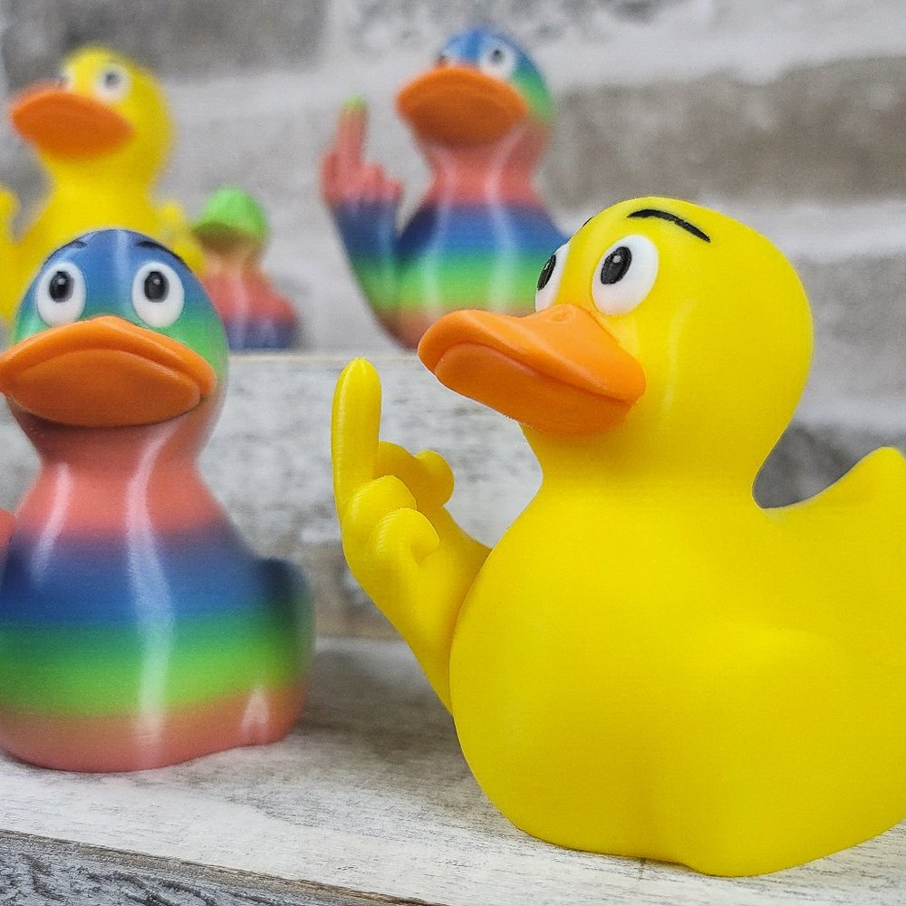 Duck You Middle Finger Duck | Gag Gift | Fun Desk Toy | Unique Gift | 3D Printed